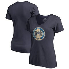 NHL Columbus Blue Jackets Women's Team Alternate V-Neck T-Shirt - Navy