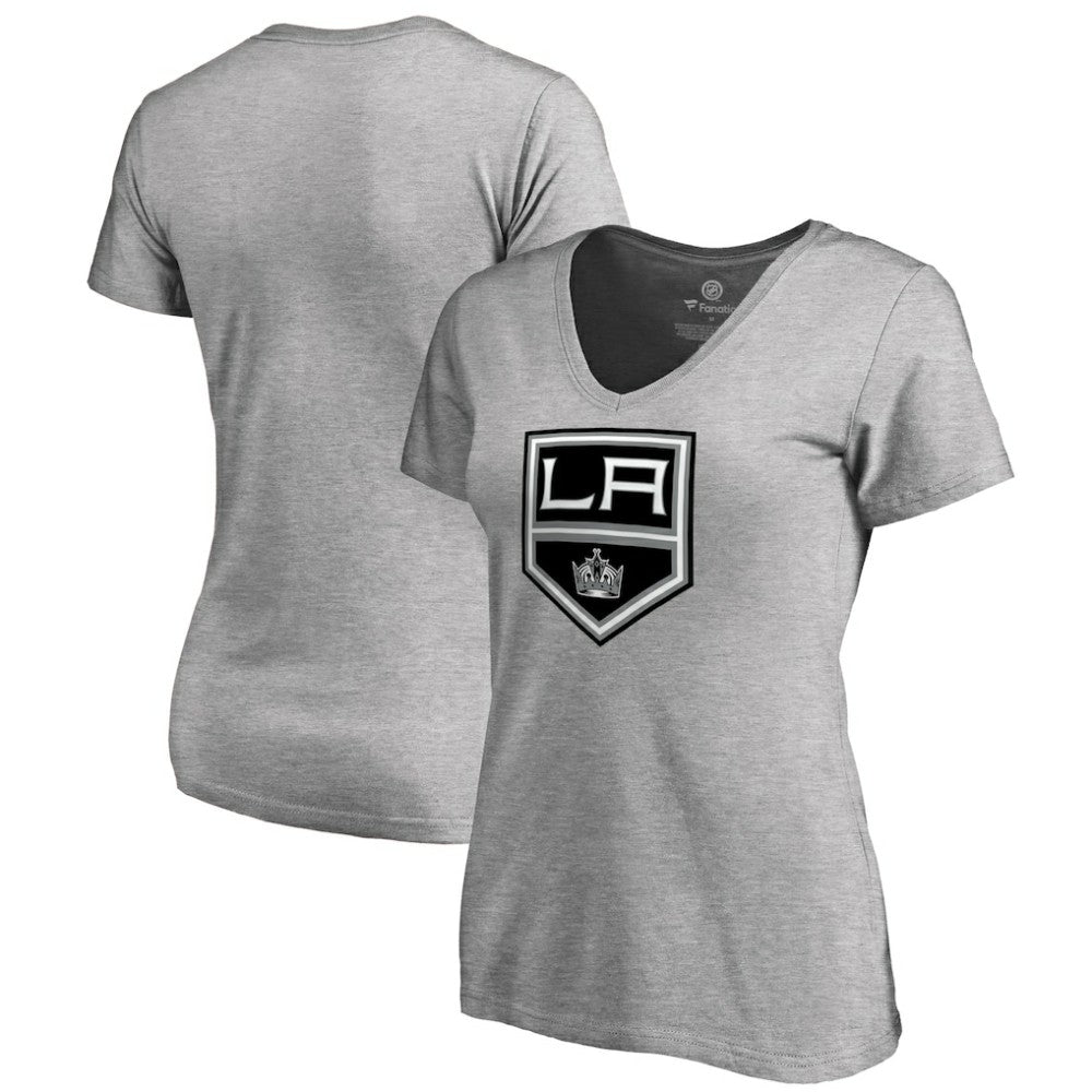 NHL Los Angeles Kings Women's Team Alternate V-Neck T-Shirt - Heather Gray
