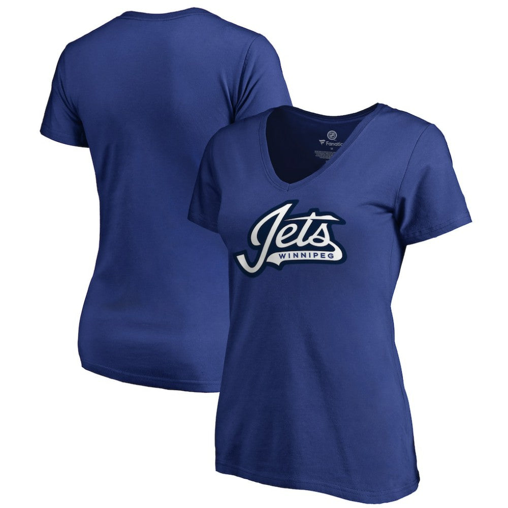 NHL Winnipeg Jets Women's Team Alternate V-Neck T-Shirt - Blue