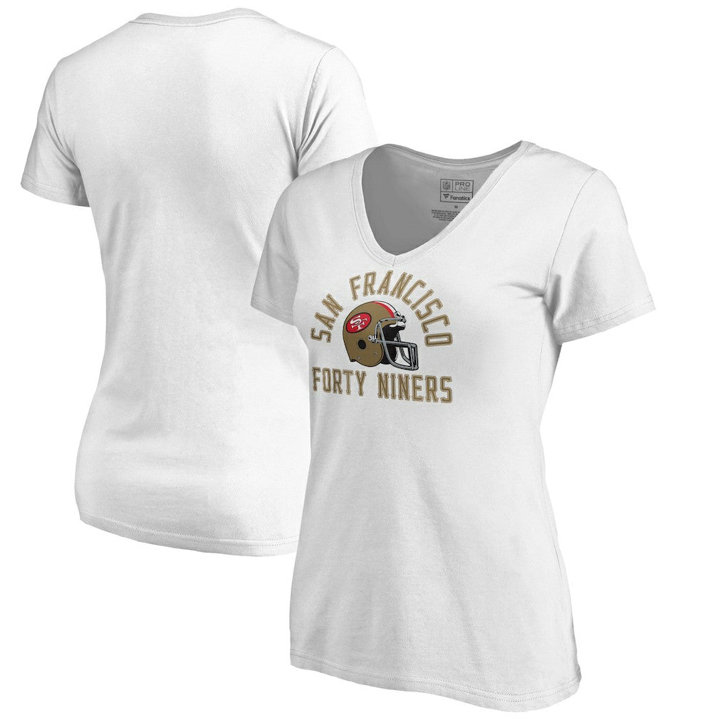 San Francisco 49ers Women's Quinten Helmet T-Shirt White
