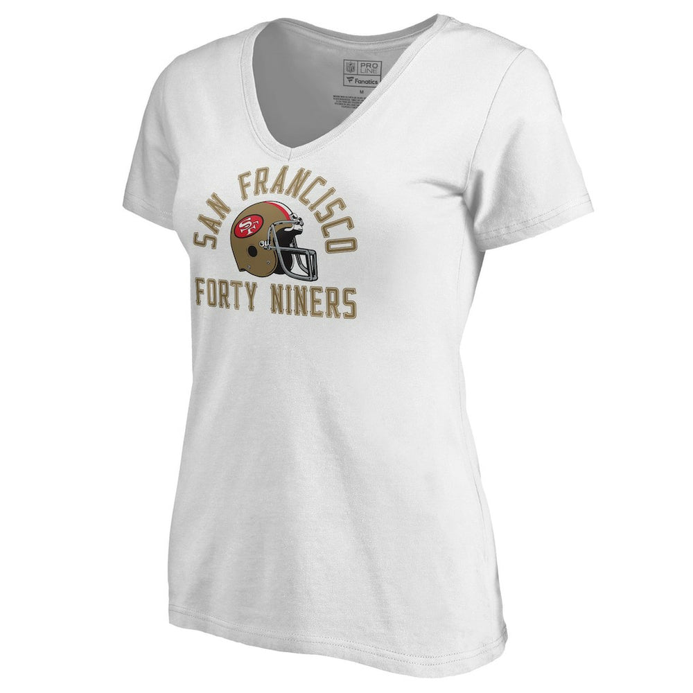 San Francisco 49ers Women's Quinten Helmet T-Shirt White