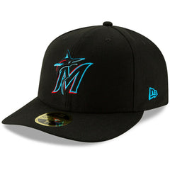 Miami Marlins New Era Authentic Collection On-Field Low Profile 59FIFTY Fitted Hat - Black Hats
