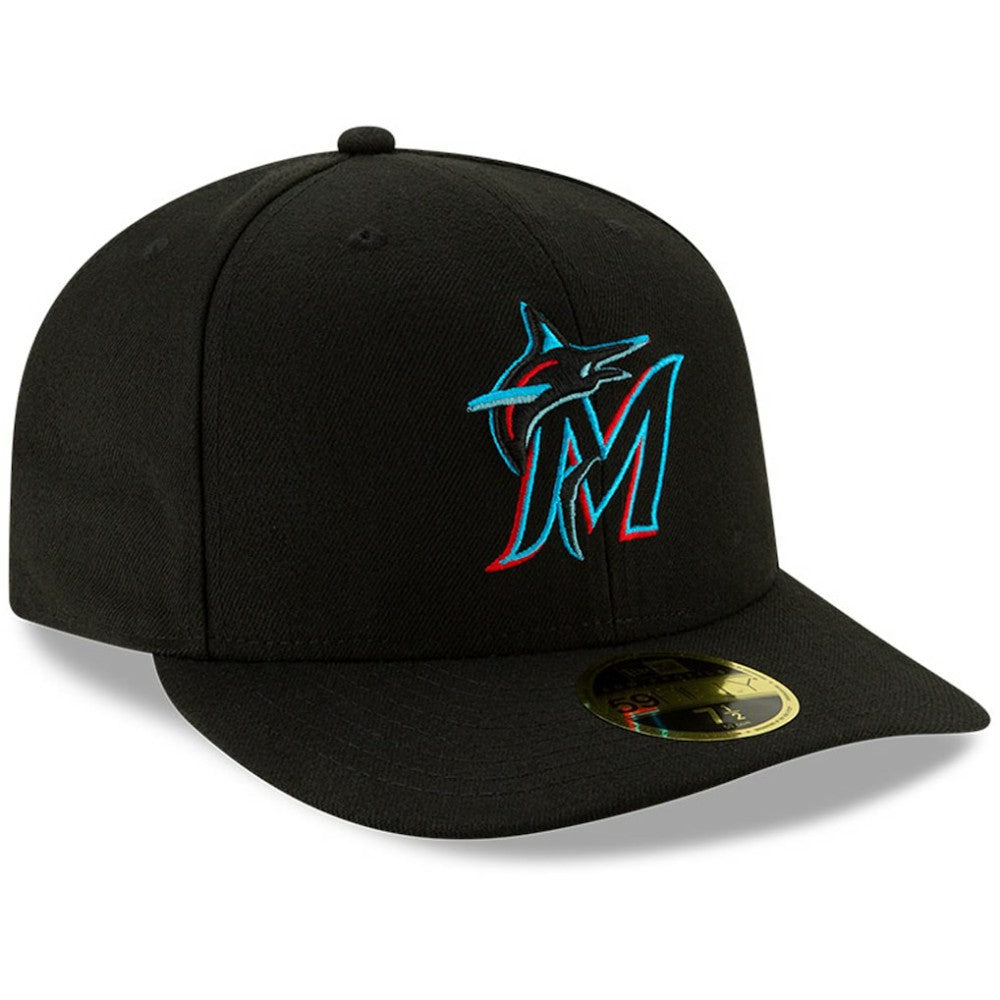 Miami Marlins New Era Authentic Collection On-Field Low Profile 59FIFTY Fitted Hat - Black Hats