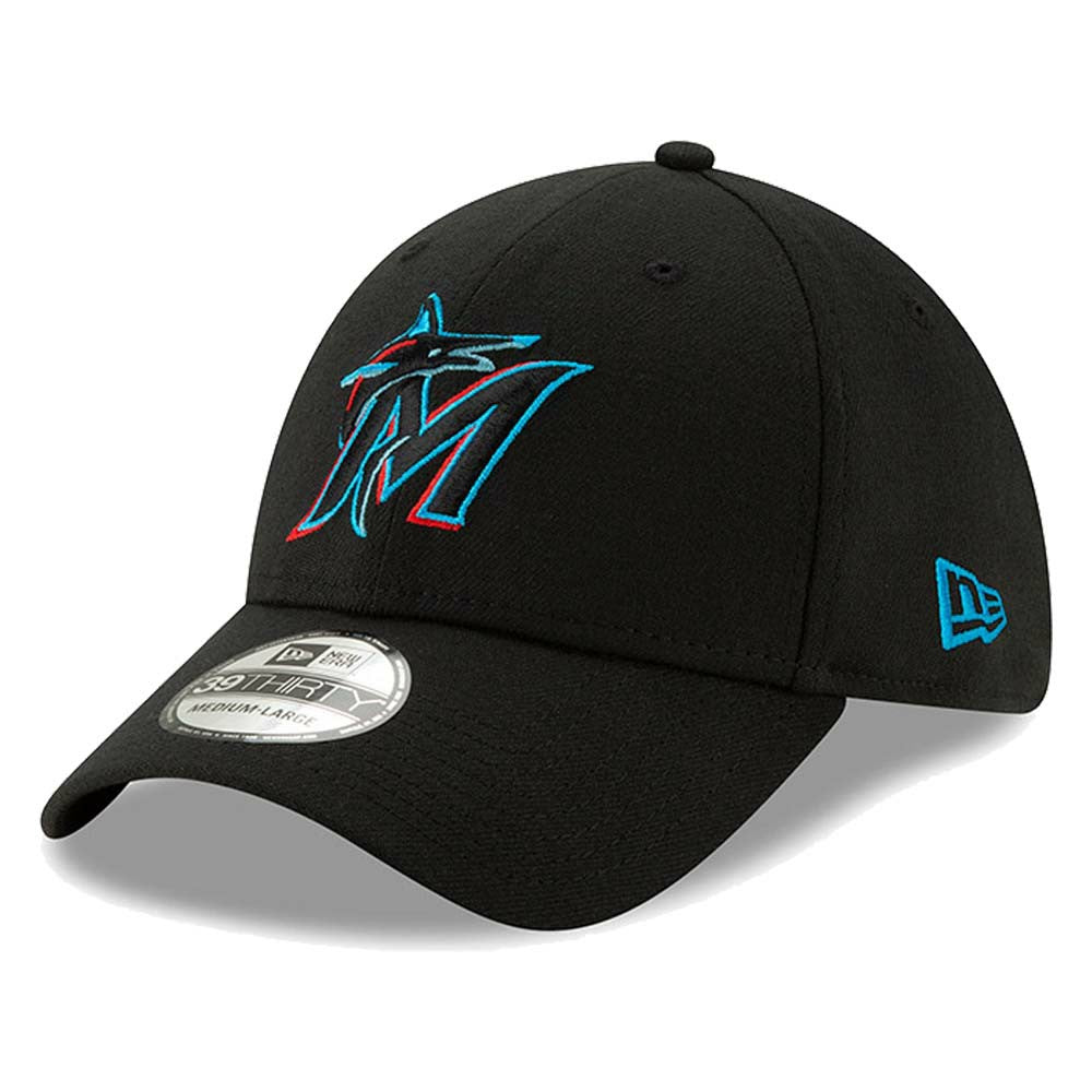 Miami Marlins New Era 2019 Team Classic 39THIRTY Flex Hat - Black Hats