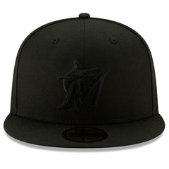 Miami Marlins New Era 2019 Black-on-Black 59FIFTY Fitted Hat - Black Hats