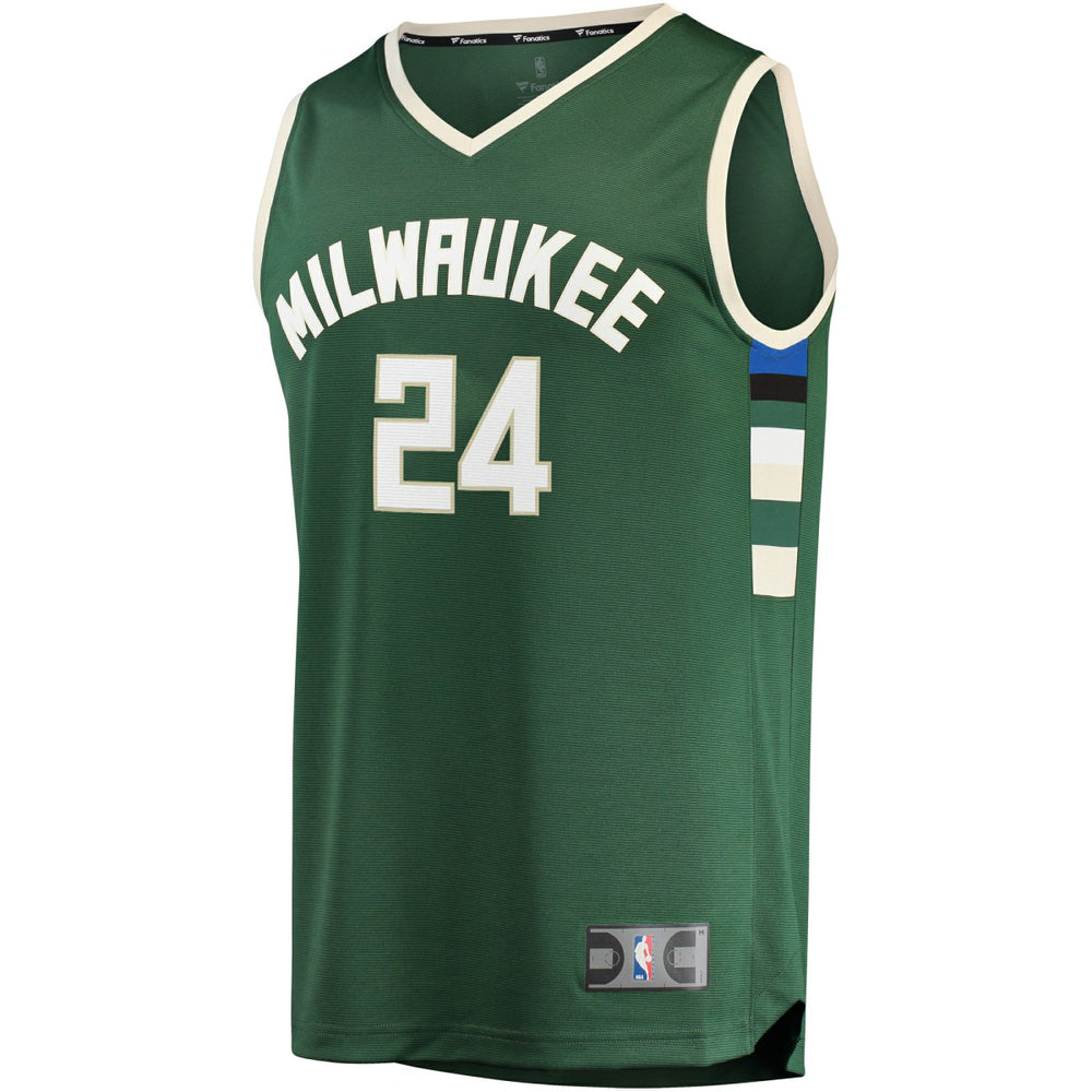 Pat Connaughton Milwaukee Bucks Fast Break Replica Jersey Icon Edition Hunter Green