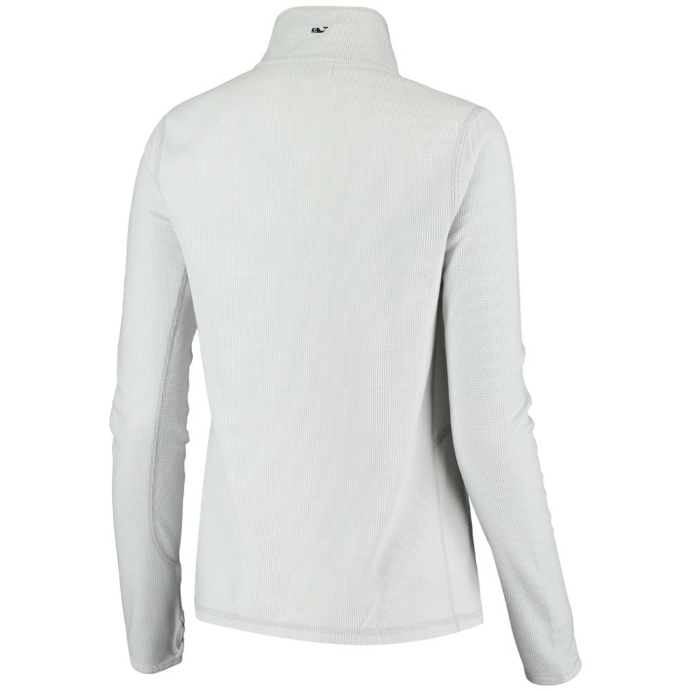 Tampa Bay Rays Vineyard Vines Women's Performance Grid Half-Zip Pullover Top - Gray Pullover