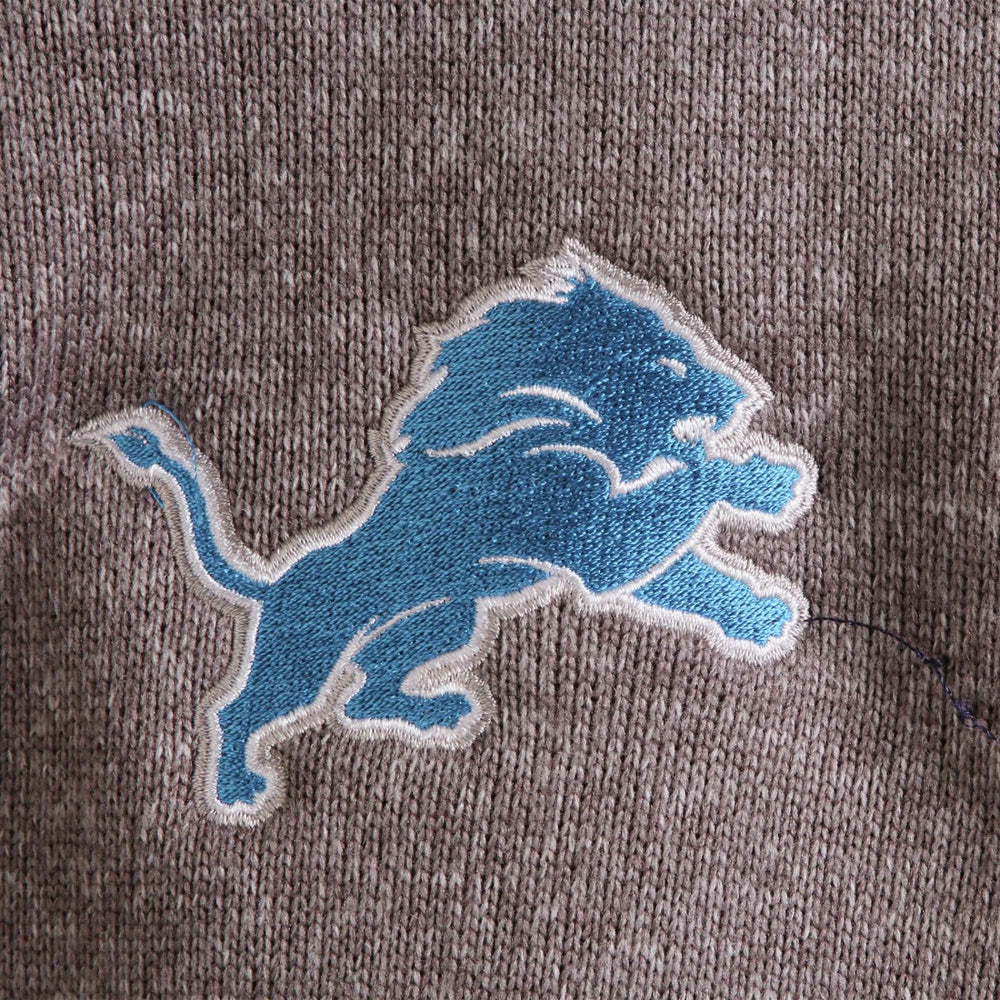 Detroit Lions Antigua Fortune Quarter-Zip Pullover Jacket Charcoal