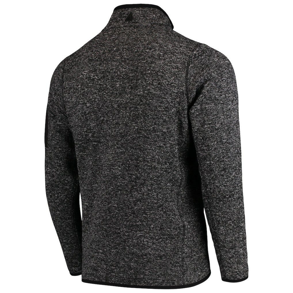Kansas City Chiefs Antigua Fortune Quarter-Zip Pullover Jacket Heather Black