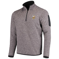 Minnesota Vikings Antigua Fortune Quarter-Zip Pullover Jacket Charcoal