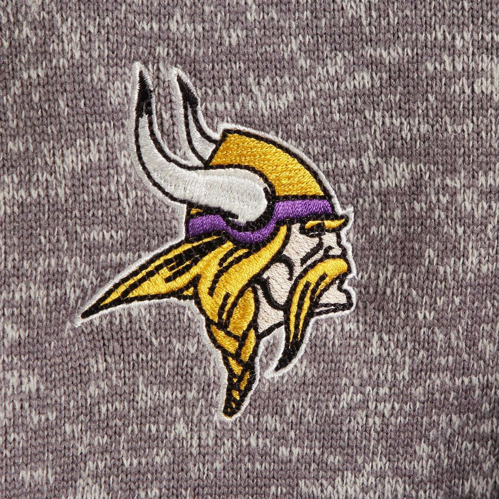 Minnesota Vikings Antigua Fortune Quarter-Zip Pullover Jacket Charcoal