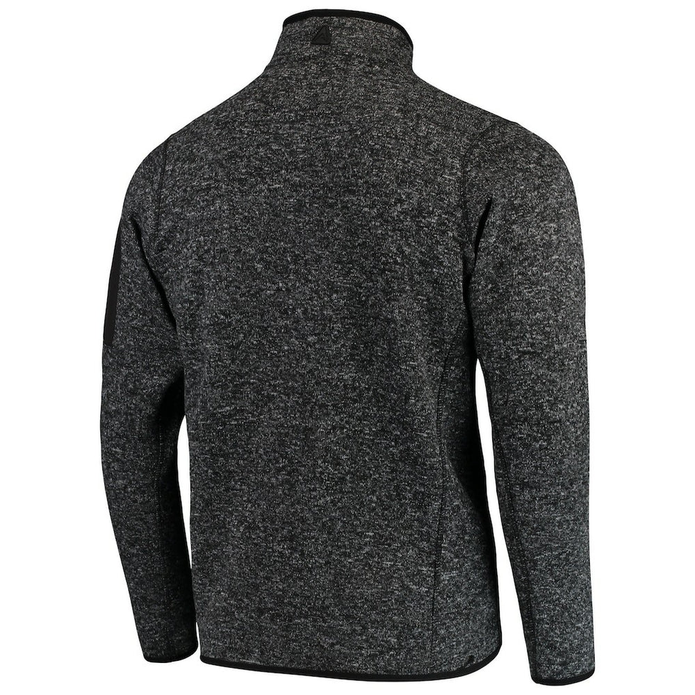 Minnesota Vikings Antigua Fortune Quarter-Zip Pullover Jacket Heather Black