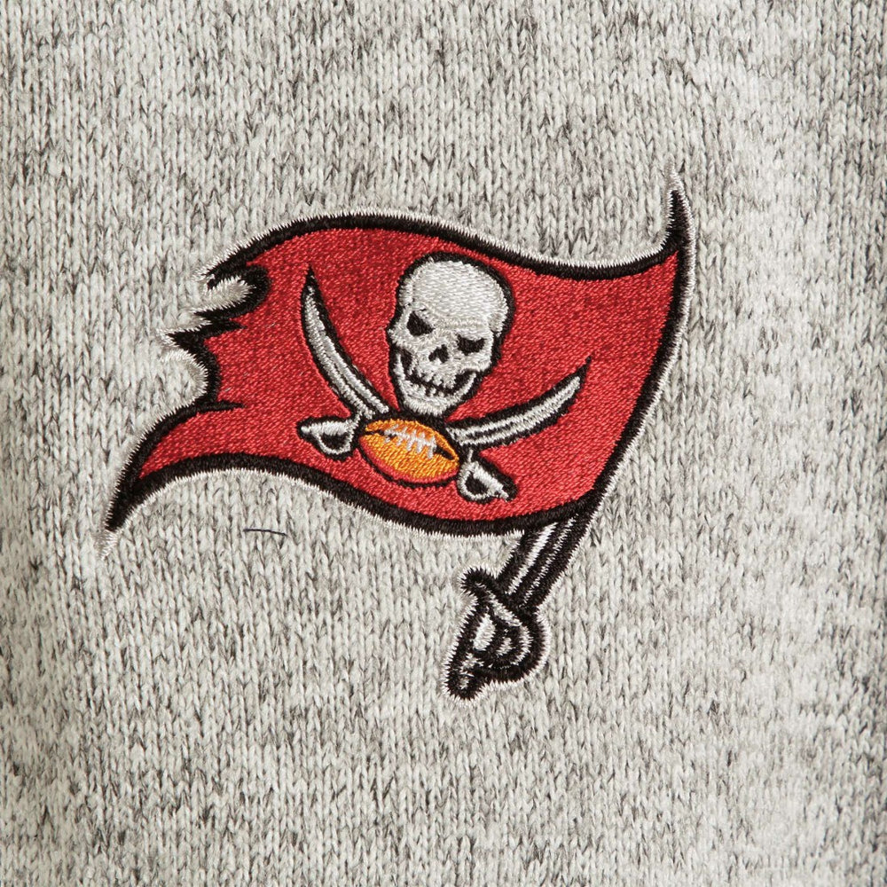 Tampa Bay Buccaneers Antigua Fortune Quarter-Zip Pullover Jacket Heather Black