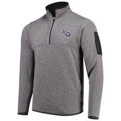Tennessee Titans Antigua Fortune Quarter-Zip Pullover Jacket Charcoal