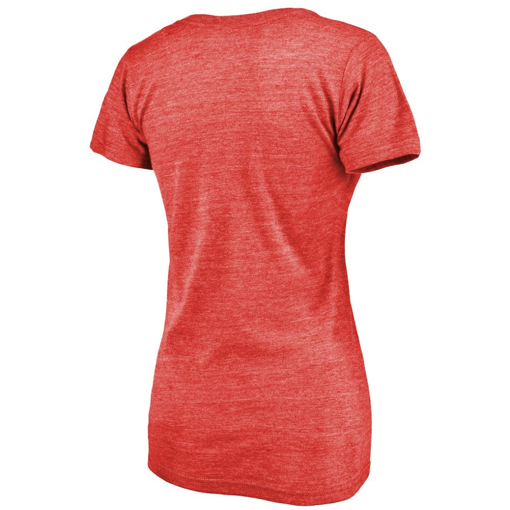 NHL Martin Brodeur New Jersey Devils Fanatics Women's Hall of Fame V-Neck Tri-Blend T-Shirt - Red