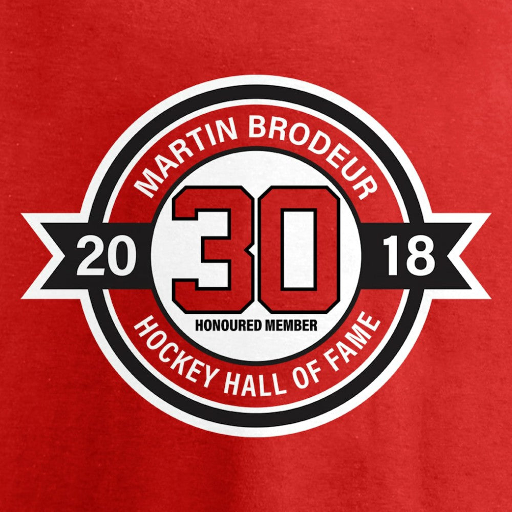 NHL Martin Brodeur New Jersey Devils Fanatics Youth Hall of Fame T-Shirt - Red