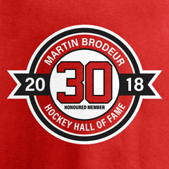 NHL Martin Brodeur New Jersey Devils Fanatics Youth Hall of Fame T-Shirt - Red