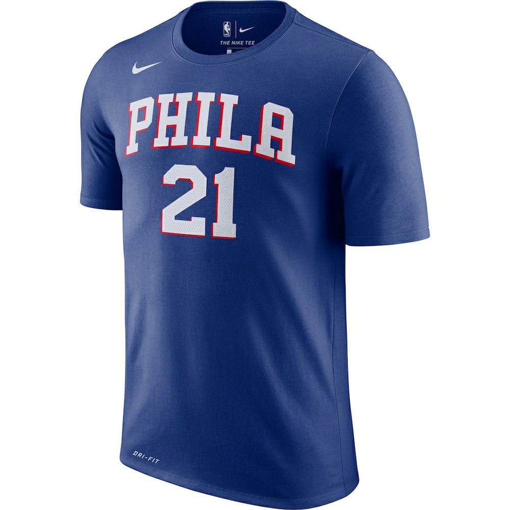 Joel Embiid Philadelphia 76ers Player Name & Number Performance T-Shirt Royal