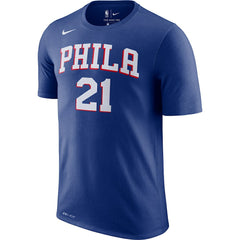 Joel Embiid Philadelphia 76ers Player Name & Number Performance T-Shirt Royal