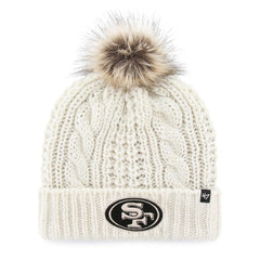 San Francisco 49ers '47 Women's Meeko Cuffed Knit Hat With Pom White