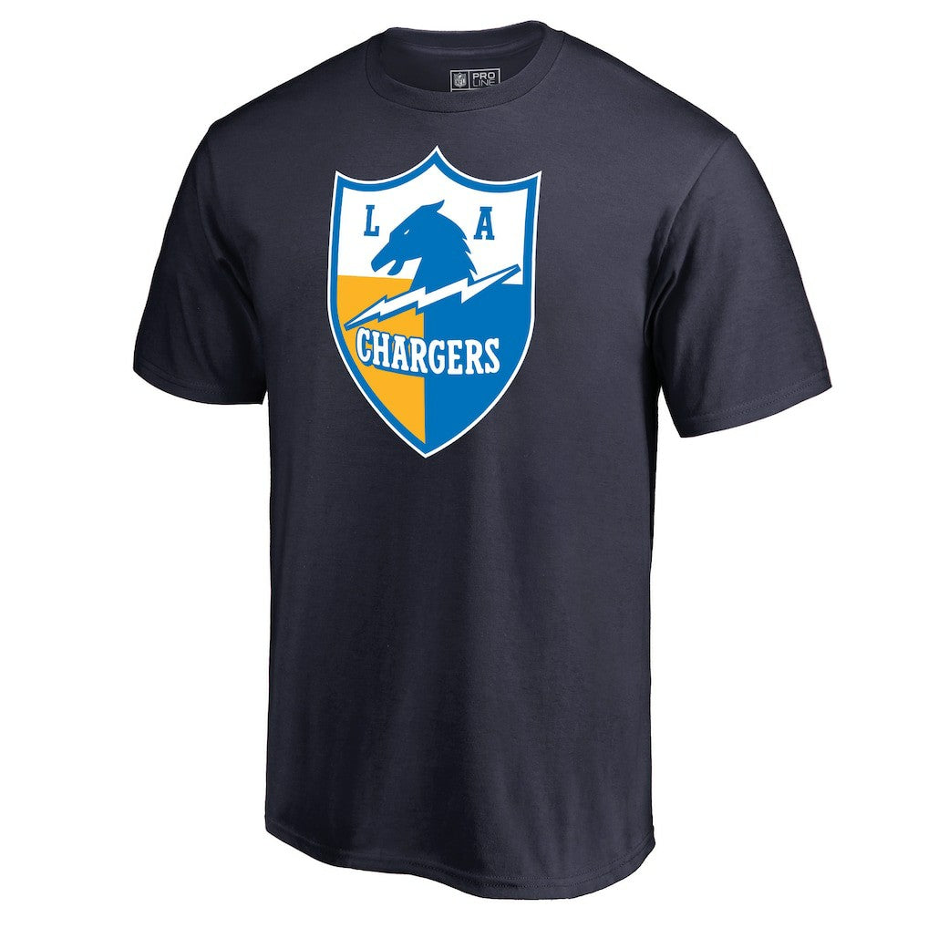 Los Angeles Chargers Vintage Shield Logo T-Shirt Navy