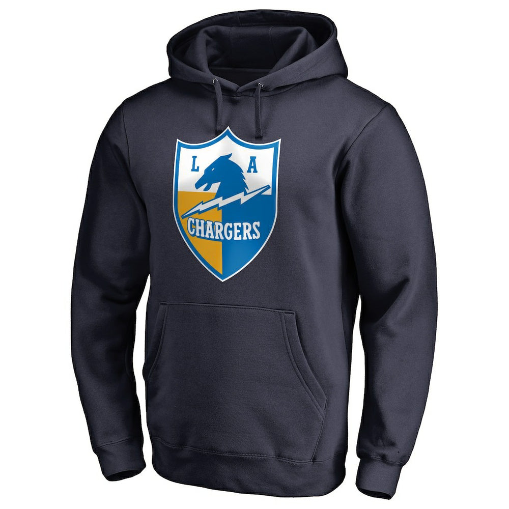 Los Angeles Chargers Vintage Shield Logo Pullover Hoodie Navy