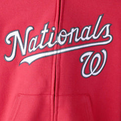 Washington Nationals Youth Team Color Wordmark Full-Zip Hoodie - Red Hoodies