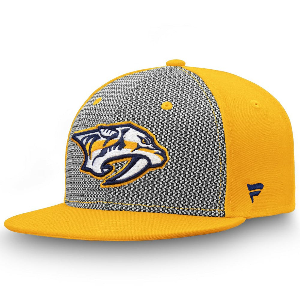 NHL Nashville Predators Fanatics Versalux Fitted Hat - Gray/Gold