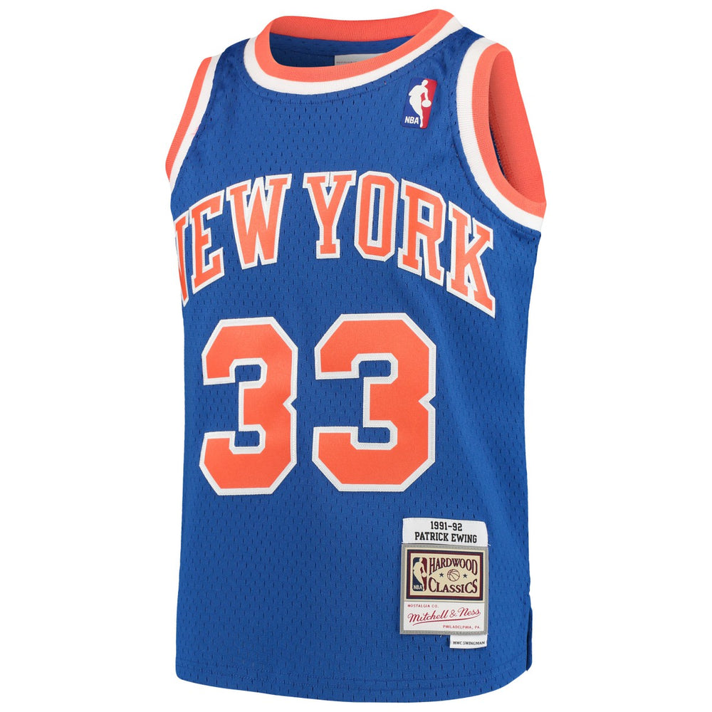 Patrick Ewing New York Knicks Youth Hardwood Classics Swingman Throwback Jersey Blue