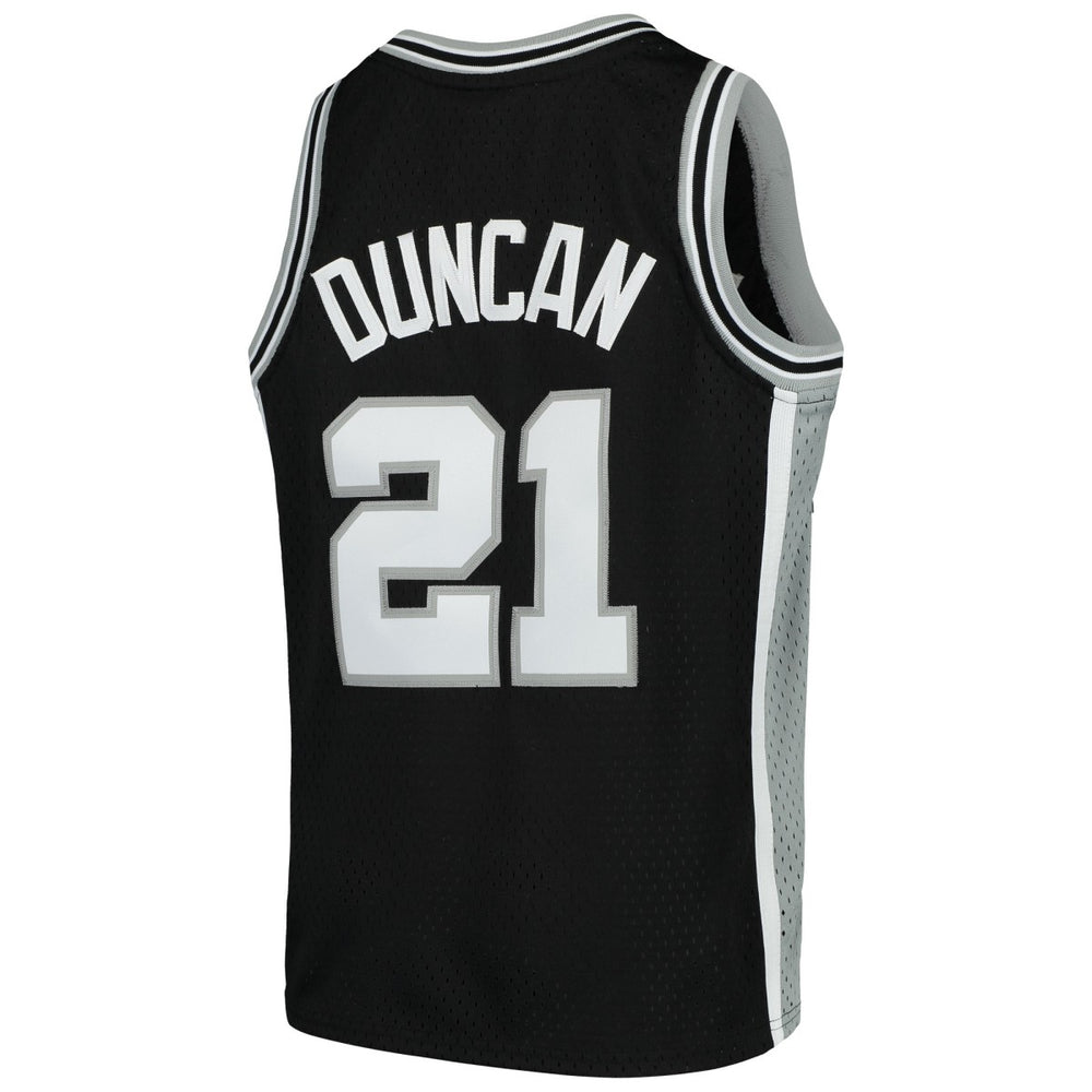 Tim Duncan San Antonio Spurs Youth Swingman Throwback Jersey Black