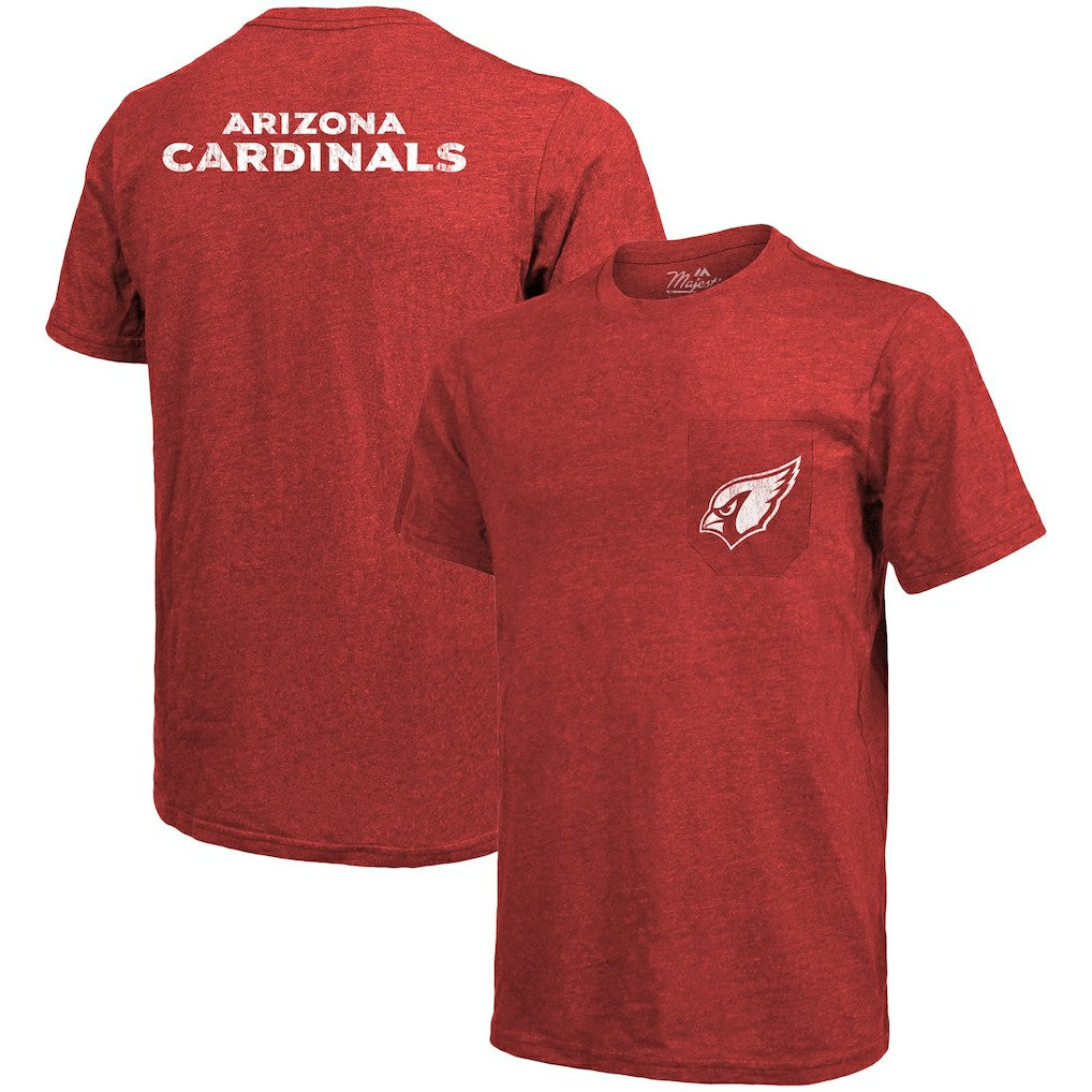 Arizona Cardinals Majestic Threads Tri-Blend Pocket T-Shirt Cardinal