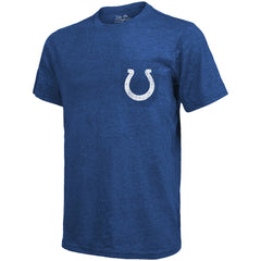 Indianapolis Colts Majestic Threads Tri-Blend Pocket T-Shirt Heathered Royal