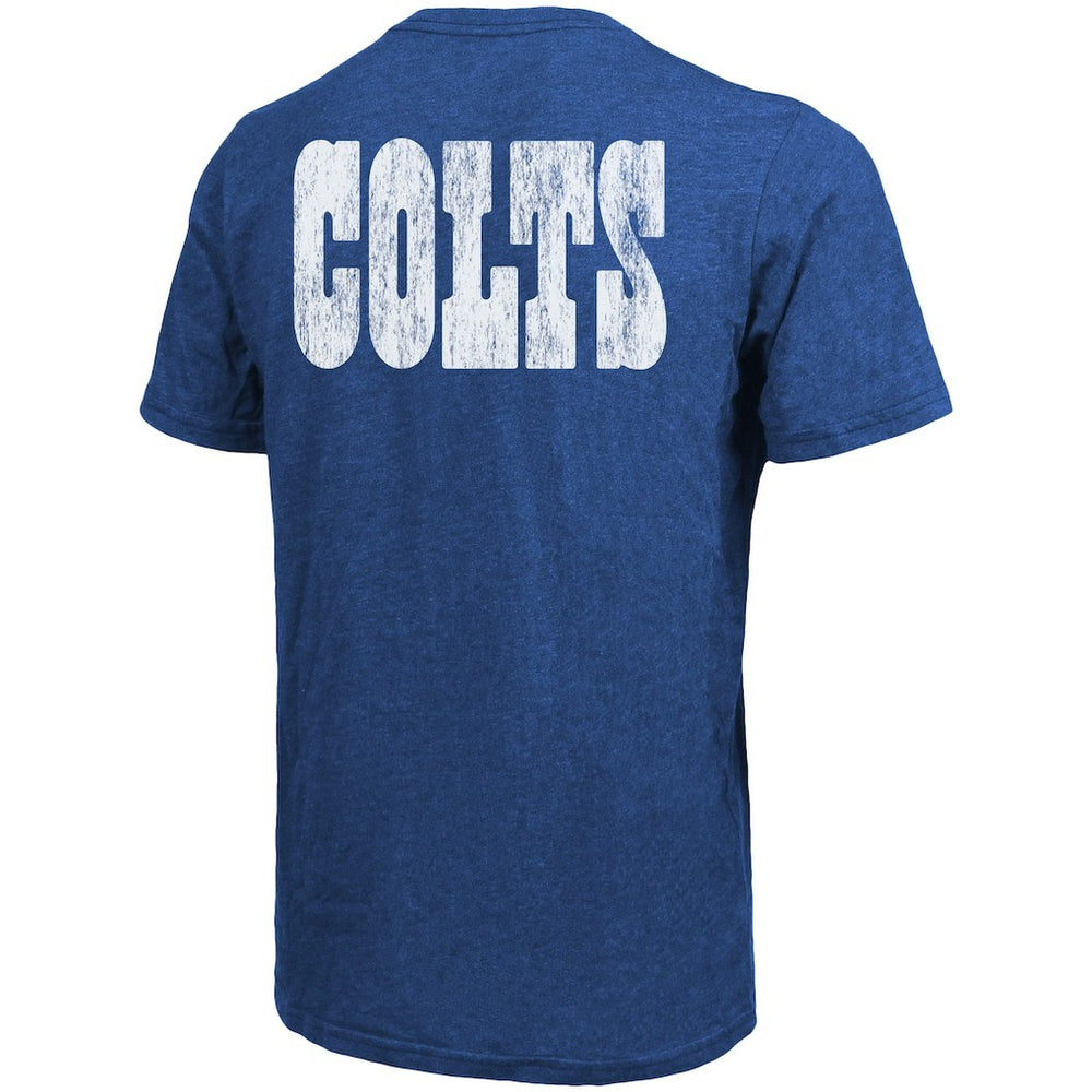 Indianapolis Colts Majestic Threads Tri-Blend Pocket T-Shirt Heathered Royal
