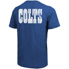 Indianapolis Colts Majestic Threads Tri-Blend Pocket T-Shirt Heathered Royal