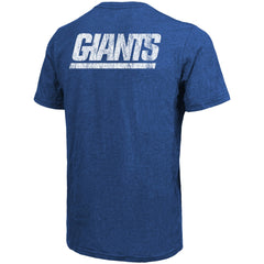 New York Giants Majestic Threads Tri-Blend Pocket T-Shirt Heathered Royal