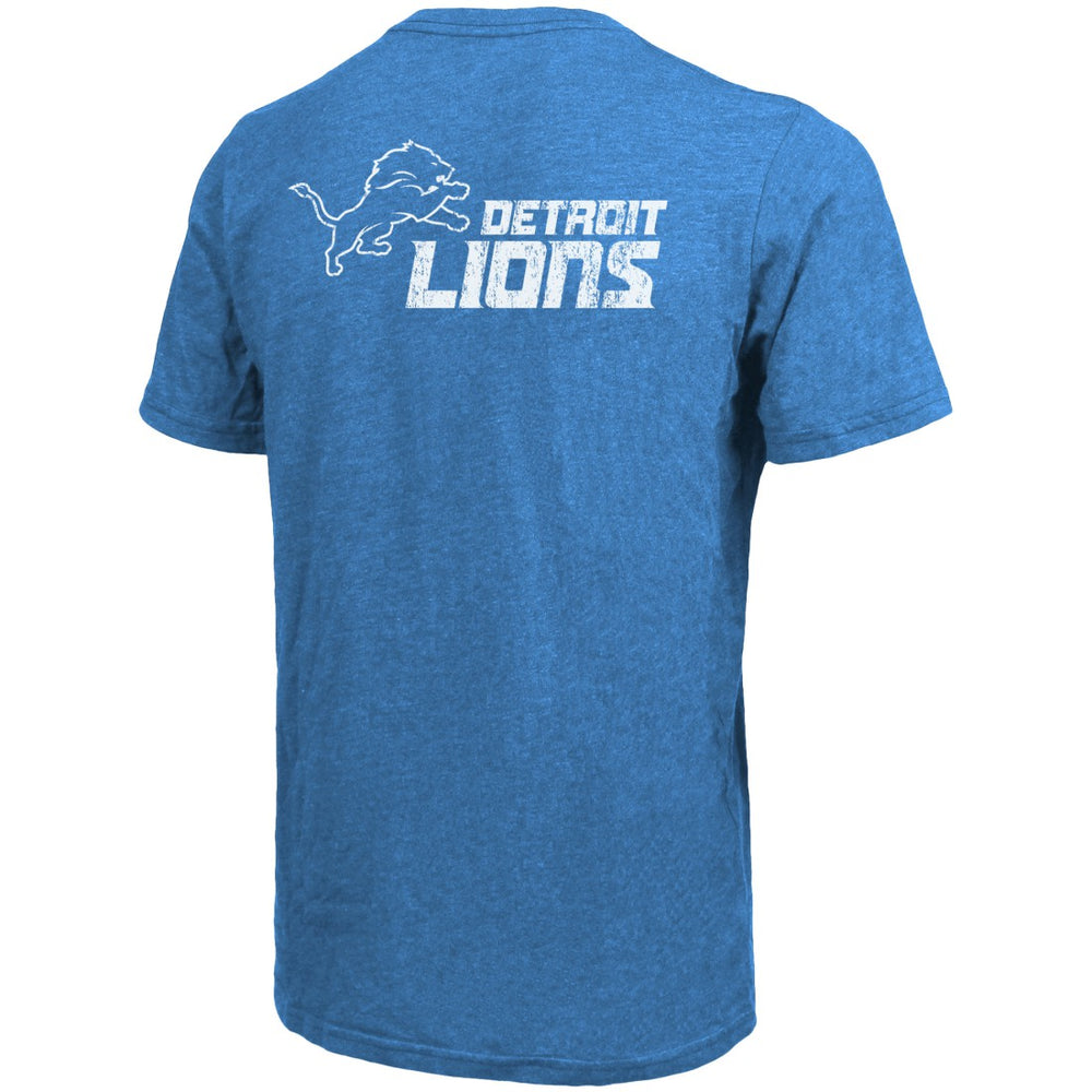 Detroit Lions Majestic Threads Tri-Blend Pocket T-Shirt Blue