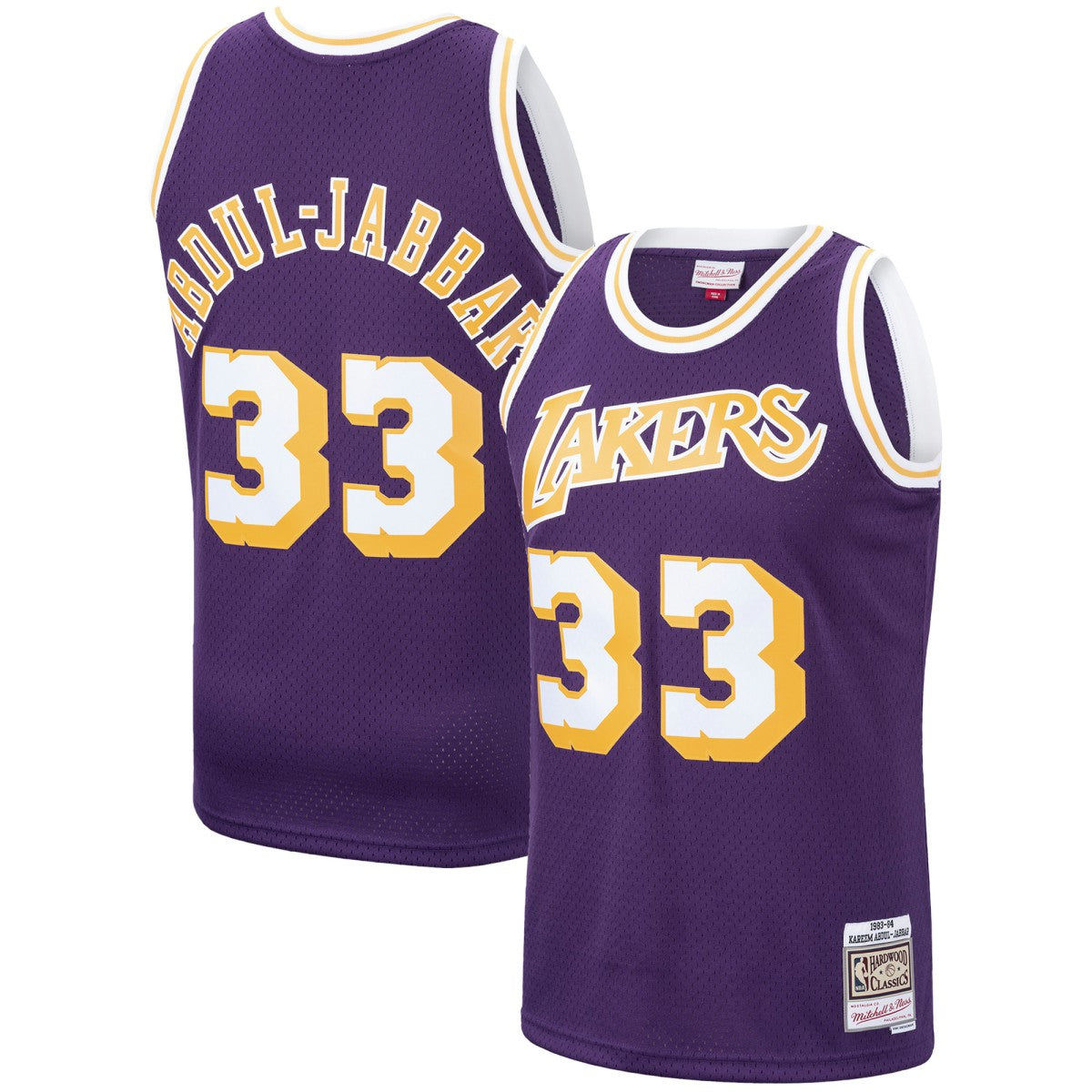 Kareem Abdul-Jabbar Los Angeles Lakers Hardwood Classics Swingman Jersey Purple