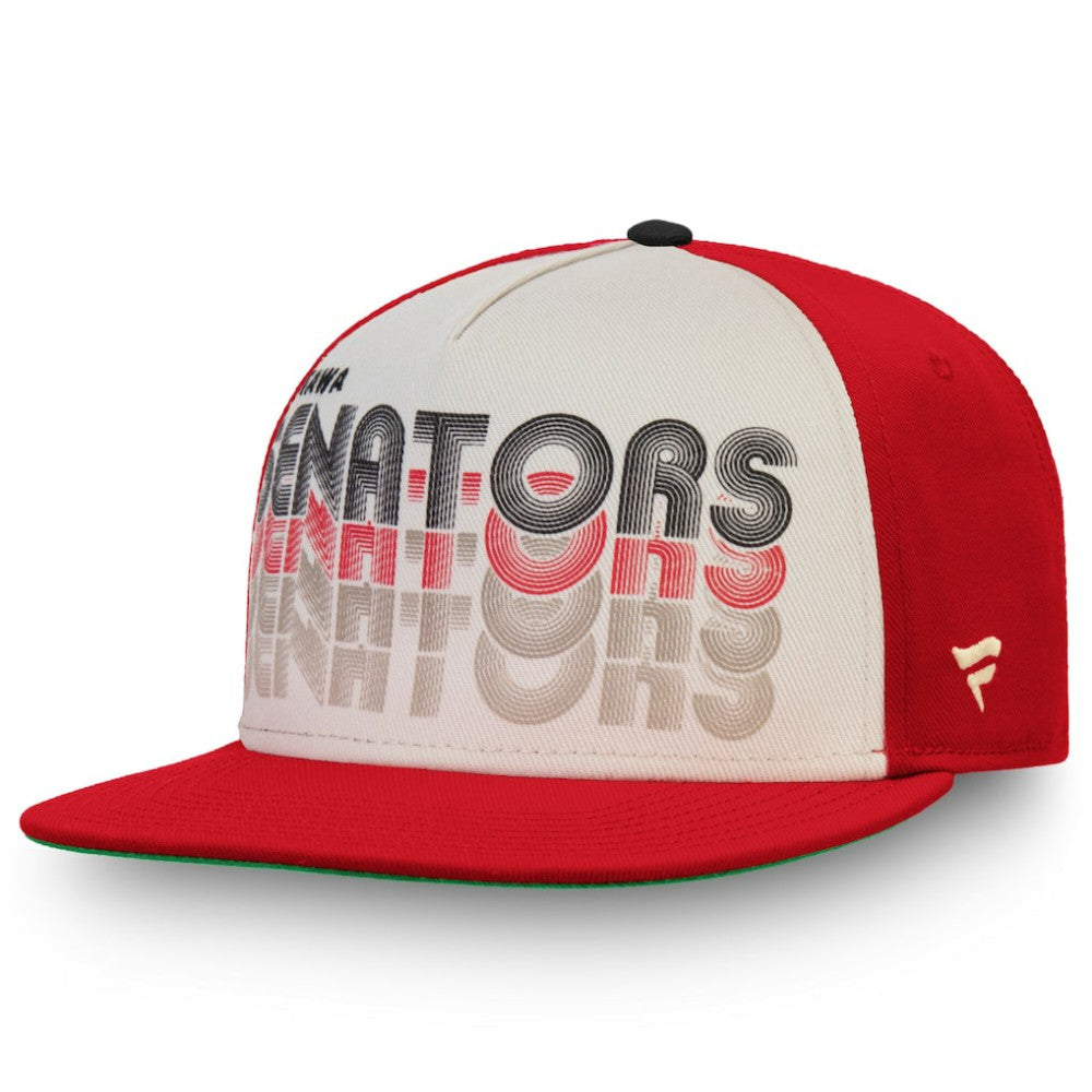 NHL Ottawa Senators Fanatics True Classic Snapback Hat - Cream/Red