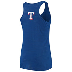 Texas Rangers Soft as a Grape Women's Plus Size Swing for the Fences Racerback Tank Top - Royal Tanks