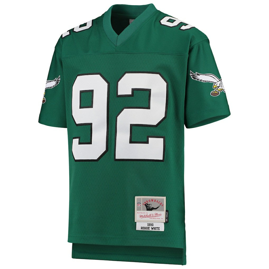 Reggie White Philadelphia Eagles Youth 1990 Legacy Retired Player Jersey Green