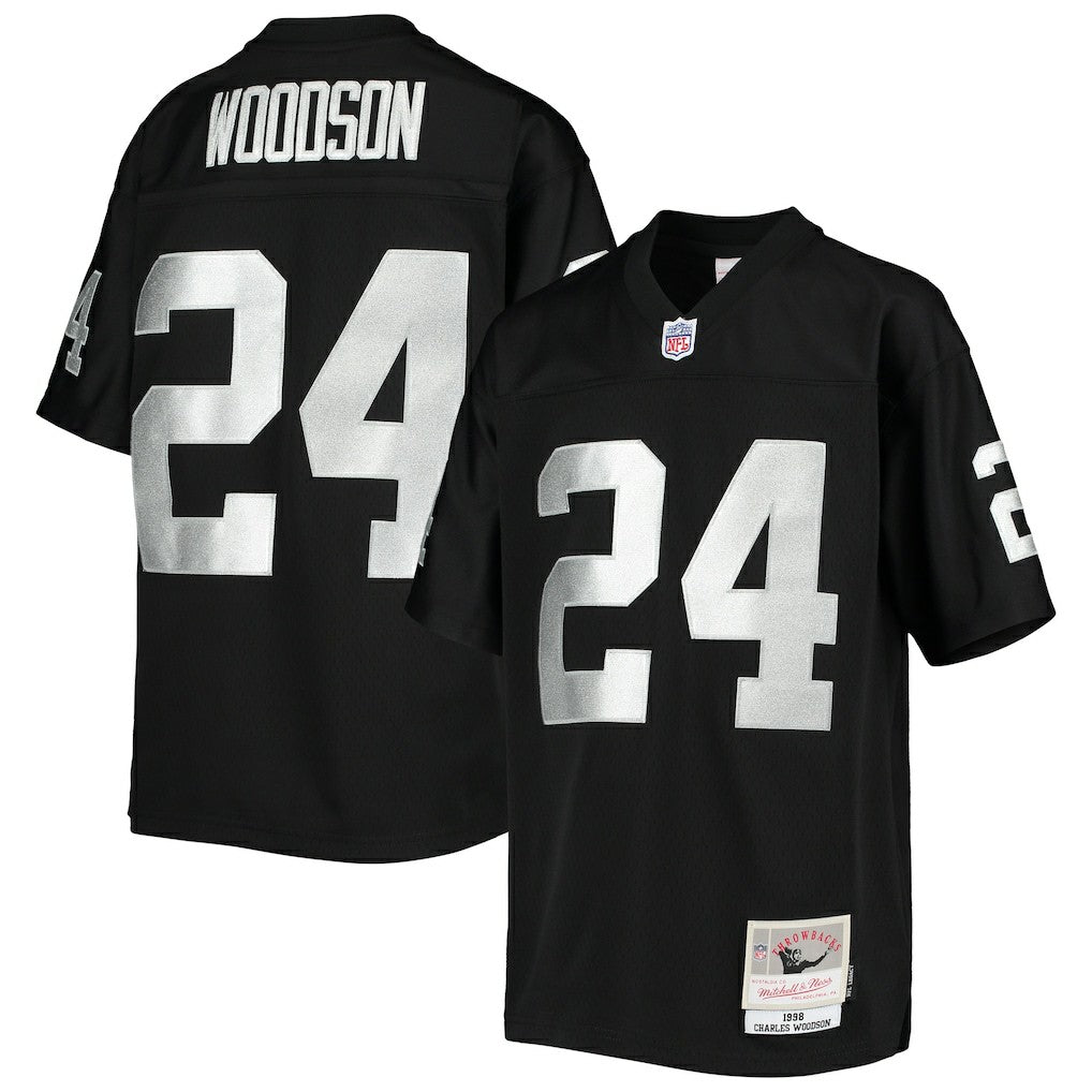 Charles Woodson Las Vegas Raiders Youth 1998 Legacy Retired Player Jersey Black
