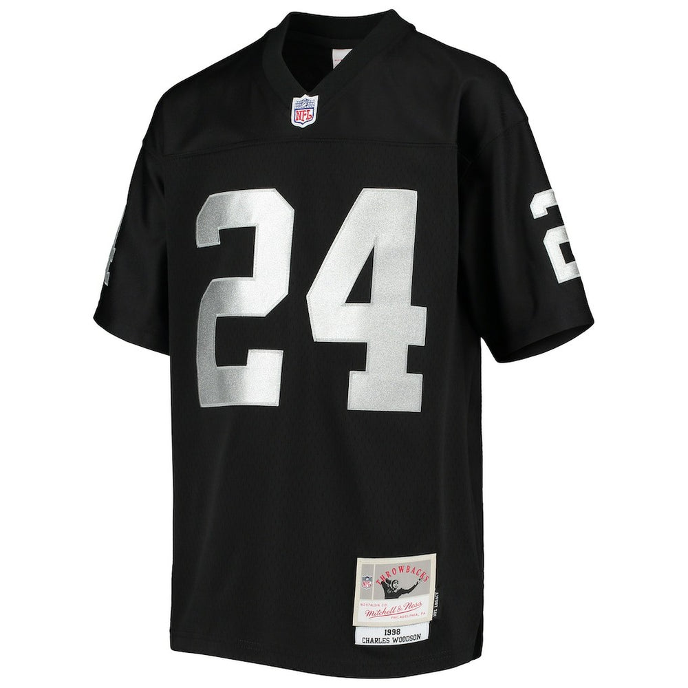 Charles Woodson Las Vegas Raiders Youth 1998 Legacy Retired Player Jersey Black