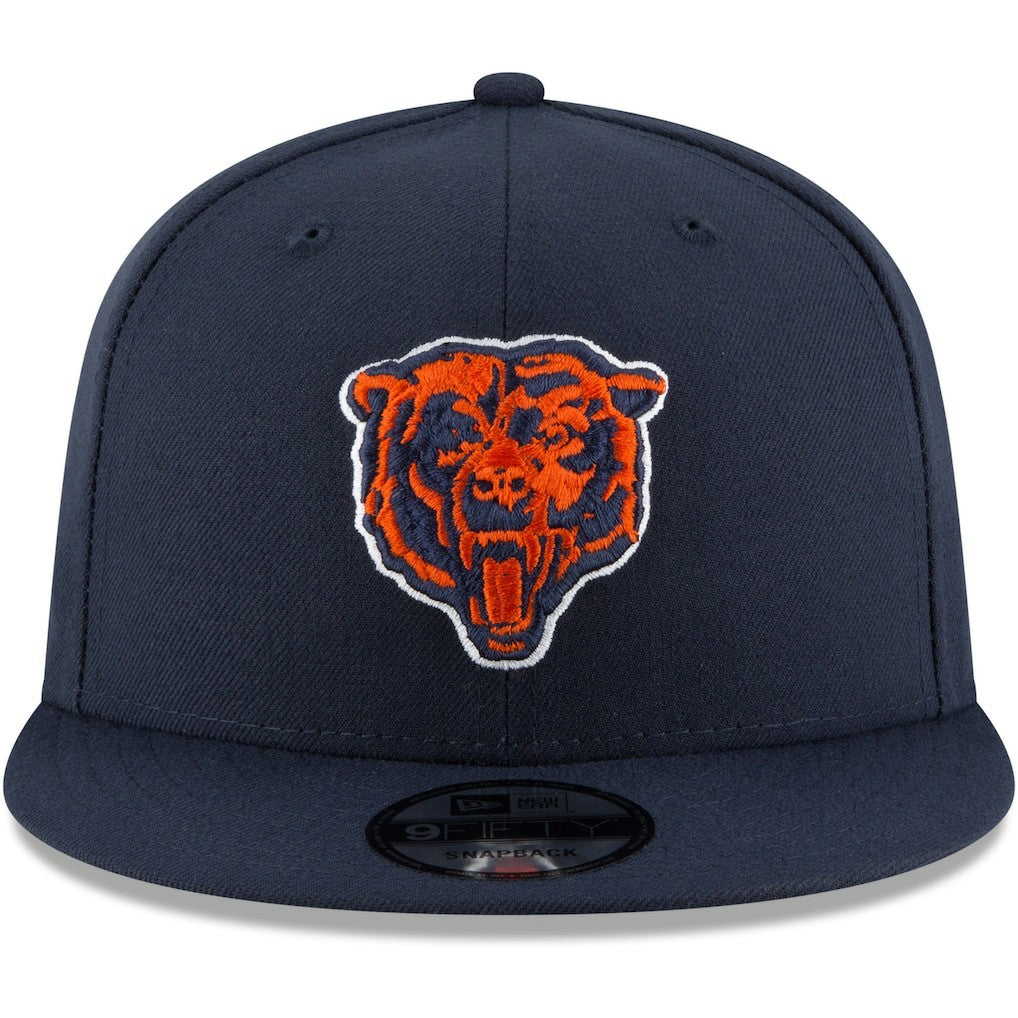 Chicago Bears New Era Head Basic 9FIFTY Adjustable Snapback Hat Navy