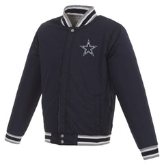 Dallas Cowboys JH Design Reversible Two Tone Fleece Jacket Gray/Navy