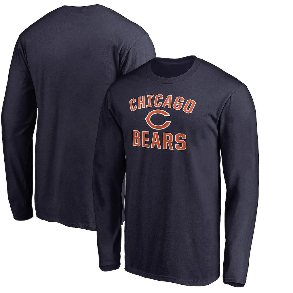 Chicago Bears Victory Arch Long Sleeve T-Shirt Navy