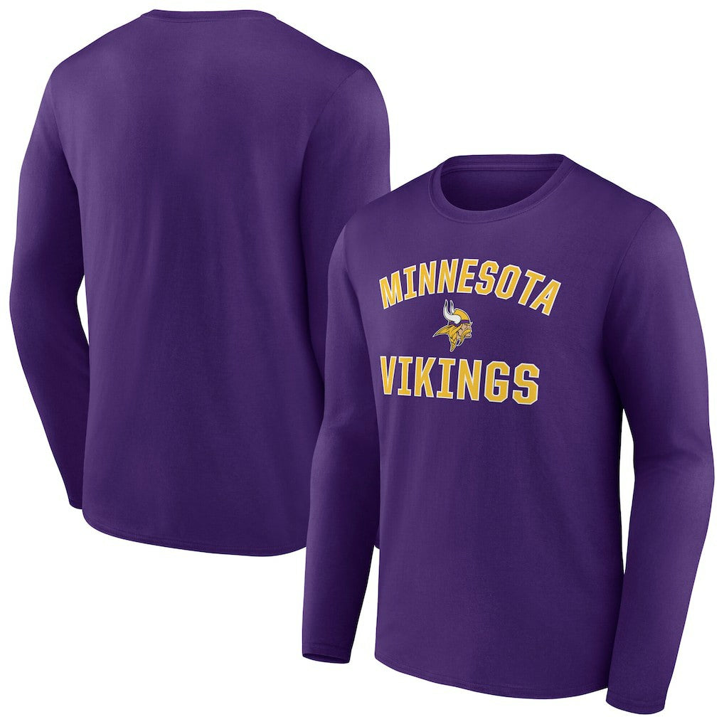 Minnesota Vikings Victory Arch Long Sleeve T-Shirt Purple