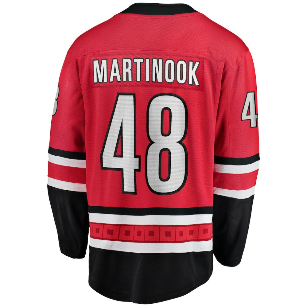 NHL Jordan Martinook Carolina Hurricanes Fanatics Alternate Breakaway Player Jersey - Red