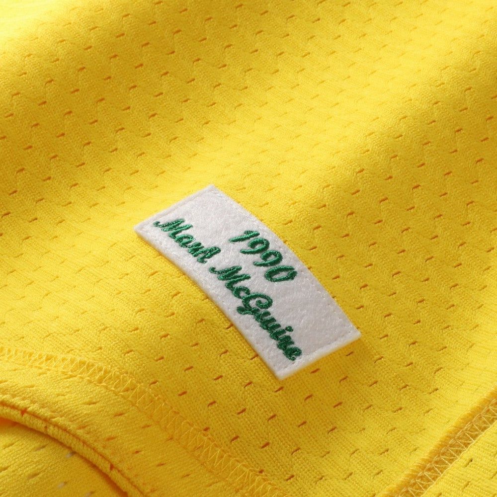 Mark McGwire Athletics Mitchell & Ness Authentic Batting Practice Jersey - Gold Jerseys
