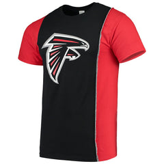 Atlanta Falcons Refried Apparel Sustainable Upcycled Split T-Shirt Black/Red