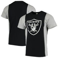 Las Vegas Raiders Refried Apparel Sustainable Upcycled Split T-Shirt Black/Silver